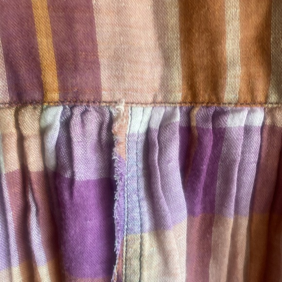 FREE PEOPLE NWT Oversized Olivia Plaid 100% Cotton Flannel Button Down Top - Picture 7 of 12